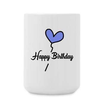 ALLES GUTE ZUM GEBURTSTAG. ALLES GUTE ZUM GEBURTSTAG. JAHRESTAG. - Große Tasse 440 ml - Weiß - Vorne