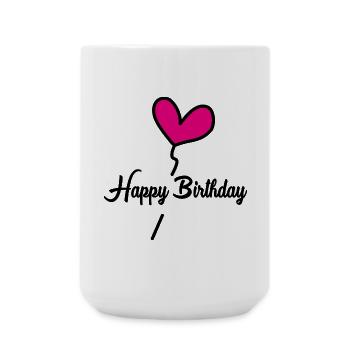 ALLES GUTE ZUM GEBURTSTAG - Große Tasse 440 ml - Weiß - Vorne