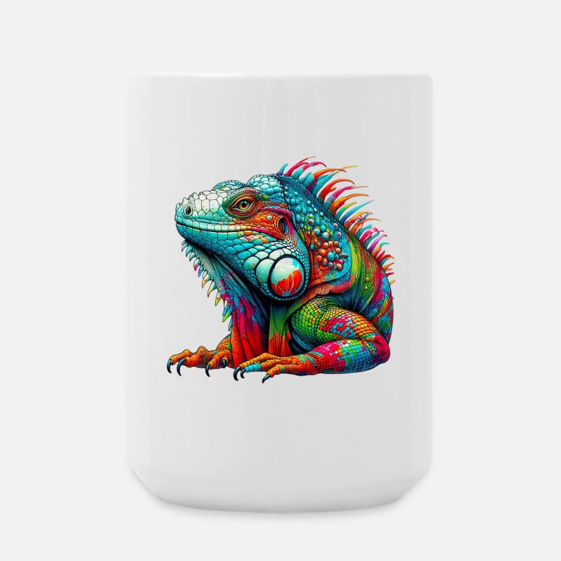 Leguan - Große Tasse 440 ml - Weiß