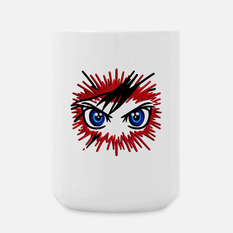 Expressive Eyes Burst Design - Large Mug 440 ml - white