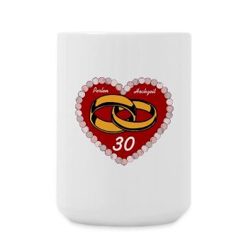 Pearl Wedding , 30 Years of Marriage (25) - Large Mug 440 ml - white - Front