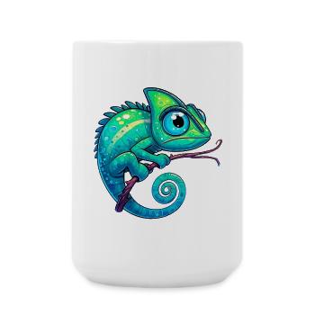 Chamäleon - Große Tasse 440 ml - Weiß - Vorne
