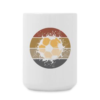 Fußball retro Ball Fußballfan Spieler Ballsport - Große Tasse 440 ml - Weiß - Vorne
