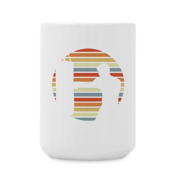 Boxer Zeichnung - Große Tasse 440 ml - Weiß - Vorne