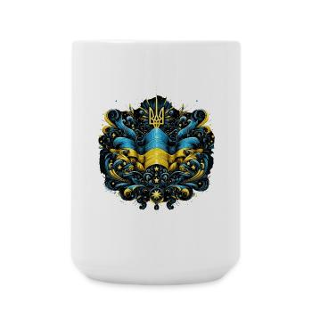 Ukraine Drapeau ukrainien Drapeau Liberté - Grande tasse 440 ml - blanc - Devant