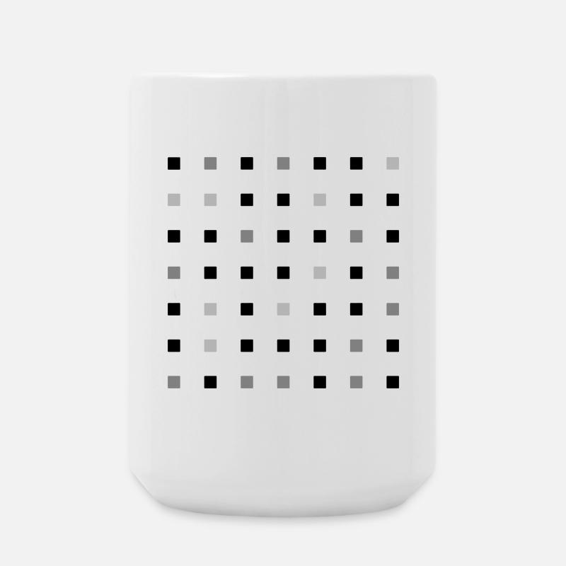 Square Grid - Large Mug 440 ml - white