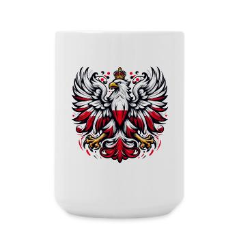 Pologne Polska polonais rouge blanc cadeau - Grande tasse 440 ml - blanc - Devant