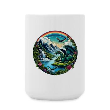 Drachenland - Große Tasse 440 ml - Weiß - Vorne