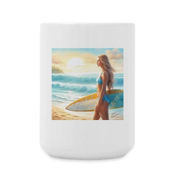 Fille Action Surf Point Break 2 - Grande tasse 440 ml - blanc - Devant