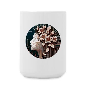Mechanical Flower Girl - Große Tasse 440 ml - Weiß - Vorne