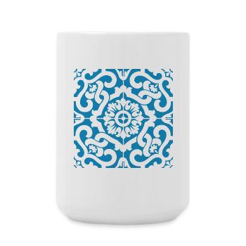 Tuiles bleues du Portugal 1 - Grande tasse 440 ml - blanc - Devant