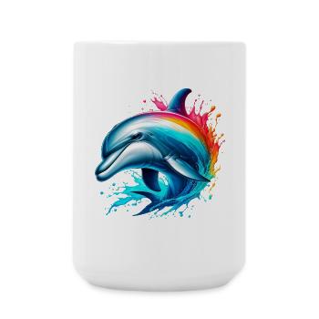 Delfin - Große Tasse 440 ml - Weiß - Vorne