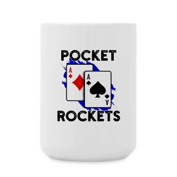 Jeux de casino Poker Jeu de cartes Déclaration Jackpot - Grande tasse 440 ml - blanc - Devant