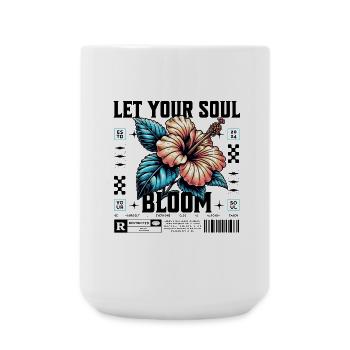Hibiscus Blue Tropical Blossom Let your soul bloom - Large Mug 440 ml - white - Front