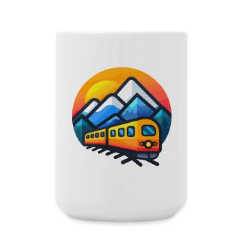 Zug Cartoon Stil - Große Tasse 440 ml - Weiß - Vorne