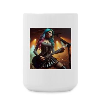 Heavy Metal für Frauen - Große Tasse 440 ml - Weiß - Vorne