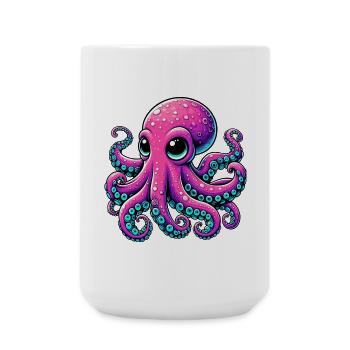 Krake - Große Tasse 440 ml - Weiß - Vorne