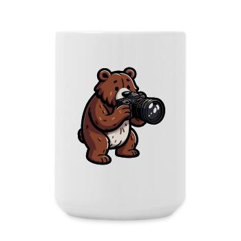 Shutterbear : le photographe de la nature sauvage - Grande tasse 440 ml - blanc - Devant