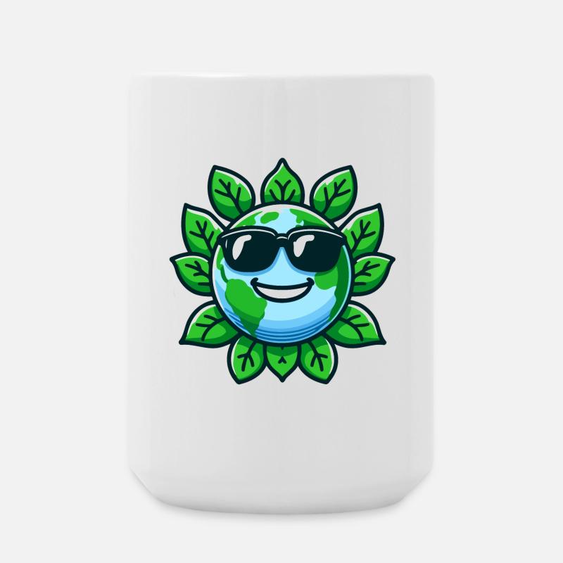 Cool Planet: The Eco-Friendly Earth - Large Mug 440 ml - white