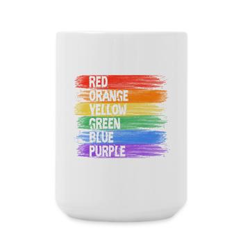 Art à rayures aux couleurs arc-en-ciel - Grande tasse 440 ml - blanc - Devant