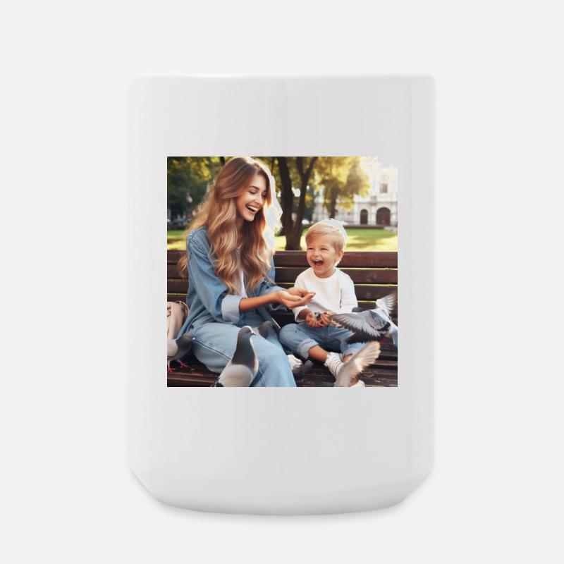 Mutter und Sohn - Große Tasse 440 ml - Weiß