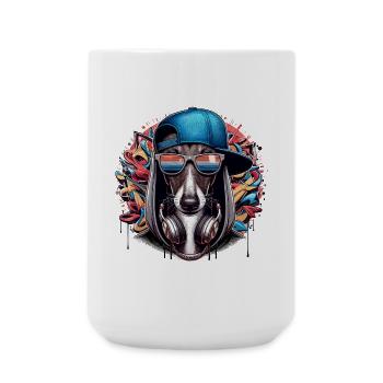 Greyhound Gangsta Dog Graffiti Gift - Large Mug 440 ml - white - Front