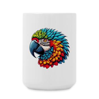 Papagei - Große Tasse 440 ml - Weiß - Vorne