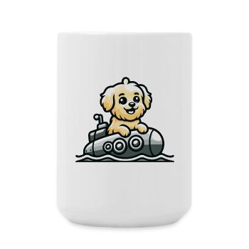 Adventure Pup: The Nautical Explorer - Large Mug 440 ml - white - Front