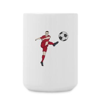 Awesome Football Kick Score a Goal in Soccer - Large Mug 440 ml - white - Front
