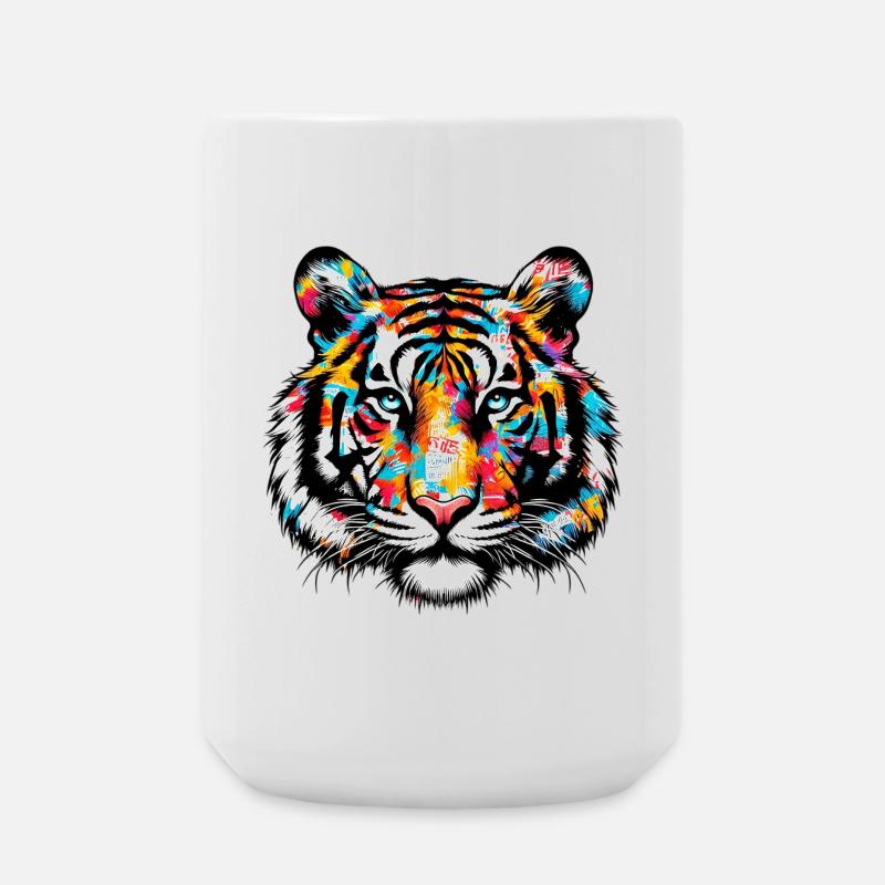 Tiger - Große Tasse 440 ml - Weiß