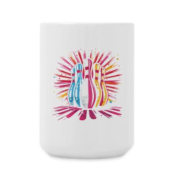 Bowling Cartoon Stil - Große Tasse 440 ml - Weiß - Vorne