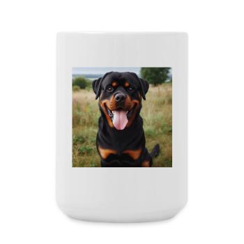 Rottweiler - Große Tasse 440 ml - Weiß - Vorne