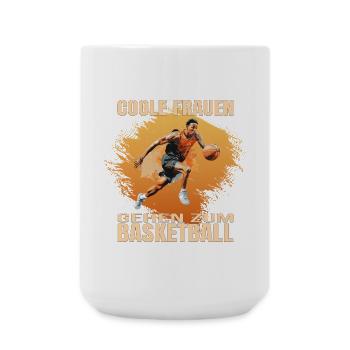 Coole Frauen gehen zum Basketball - Große Tasse 440 ml - Weiß - Vorne