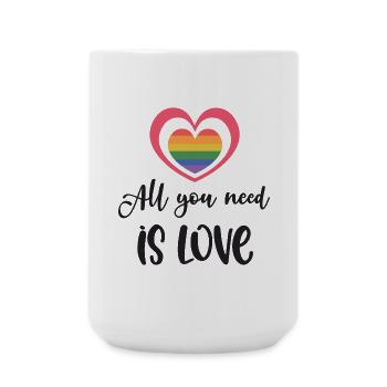 LGBT Pride Month - All You Need is Love - Large Mug 440 ml - white - Front