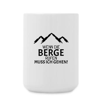 Berge Rufen Bergsteiger Geschenk - Große Tasse 440 ml - Weiß - Vorne