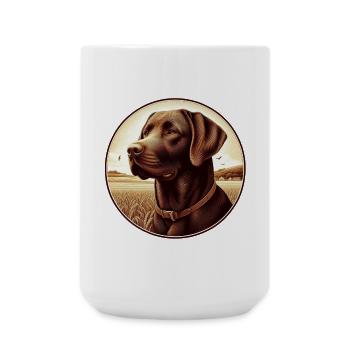 The beautiful brown Labrador Retriever - Große Tasse 440 ml - Weiß - Vorne
