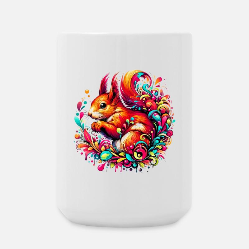 Eichhörnchen - Große Tasse 440 ml - Weiß
