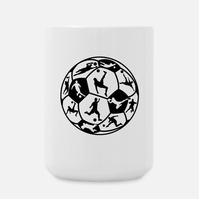 Soccer Ball - Large Mug 440 ml - white