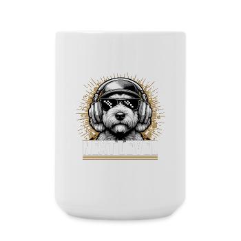 Goldendoodle Hip Hop Hund Next Level Geschenk - Große Tasse 440 ml - Weiß - Vorne