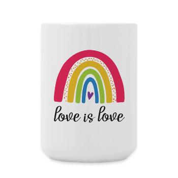 LGBTQ Pride Month - Love is Love - Large Mug 440 ml - white - Front