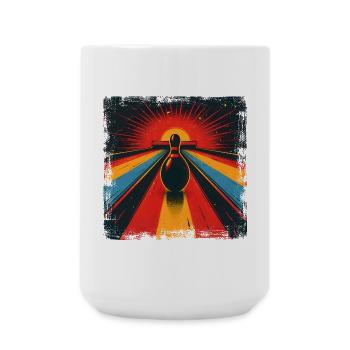 Bowling dans un style vintage - Grande tasse 440 ml - blanc - Devant