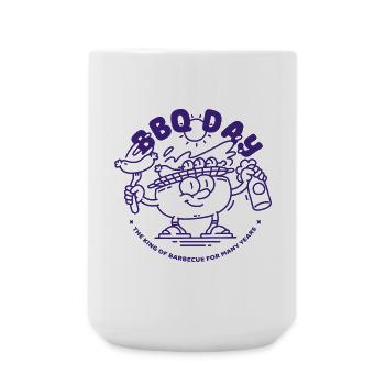 BBQ-TAG - Große Tasse 440 ml - Weiß - Vorne