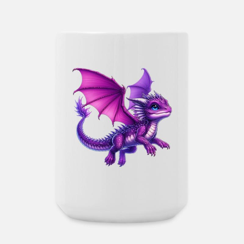 Drache - Große Tasse 440 ml - Weiß