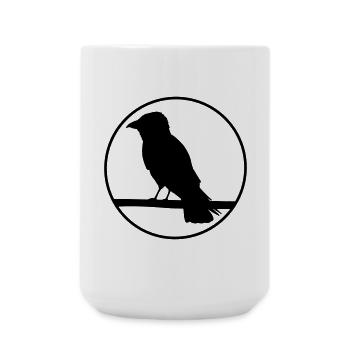 Einzigartiges Mandala-Design in Schwarz-Weiß - Große Tasse 440 ml - Weiß - Vorne