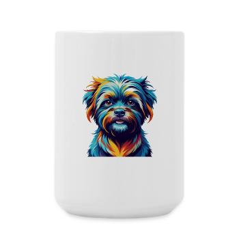 Affenpinscher Hunderasse Bunte Karikatur Kawaii - Große Tasse 440 ml - Weiß - Vorne