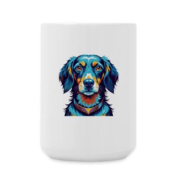 Alpine Dachsbracke Hunderasse Karikatur Kawaii - Große Tasse 440 ml - Weiß - Vorne