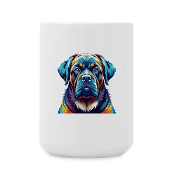 Alpine Mastiff Hunderasse Bunte Karikatur Kawaii - Große Tasse 440 ml - Weiß - Vorne