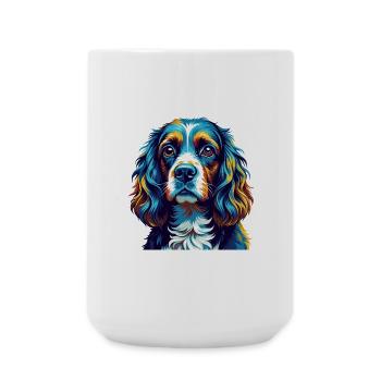 Cocker américain Spaniel Chien Race Dessin animé Kawaii - Grande tasse 440 ml - blanc - Devant