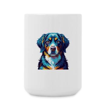 Appenzeller Sennenhund Hunderasse Cartoon Kawaii - Große Tasse 440 ml - Weiß - Vorne