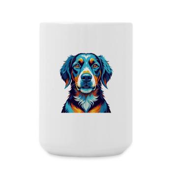 Chien de chasse américain race dessin animé Kawaii - Grande tasse 440 ml - blanc - Devant